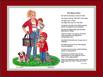 Bama Mom with Two Children - Bow