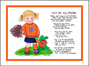 Florida Wait for Me Cheerleader Matted Print