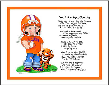 Clemson Wait for Me Football Player